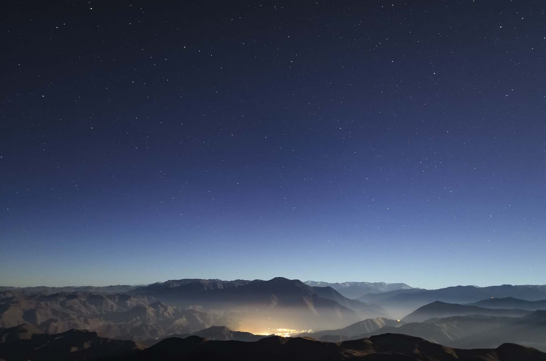 Light pollution from Vicuña seen from CTIO