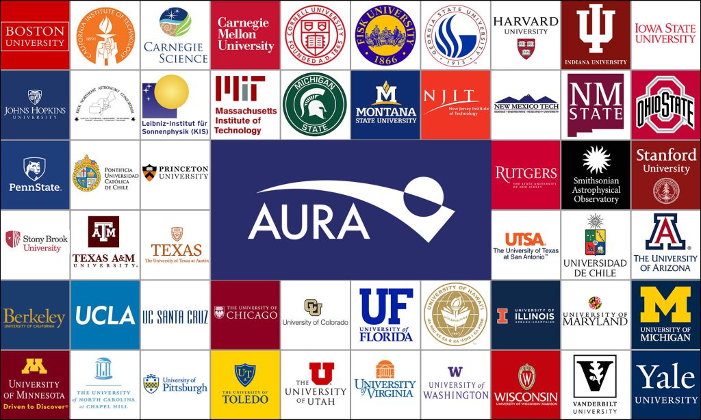 logos of the AURA member institutions